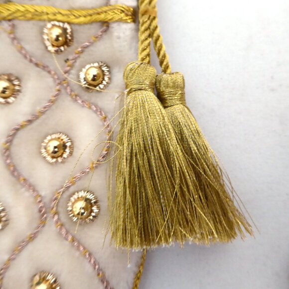 NEW 6” EMBROIDERED BEADED MINIATURE CHRISTMAS STOCKING ORNAMENT GIFT CARD HOLDER - Picture 8 of 14